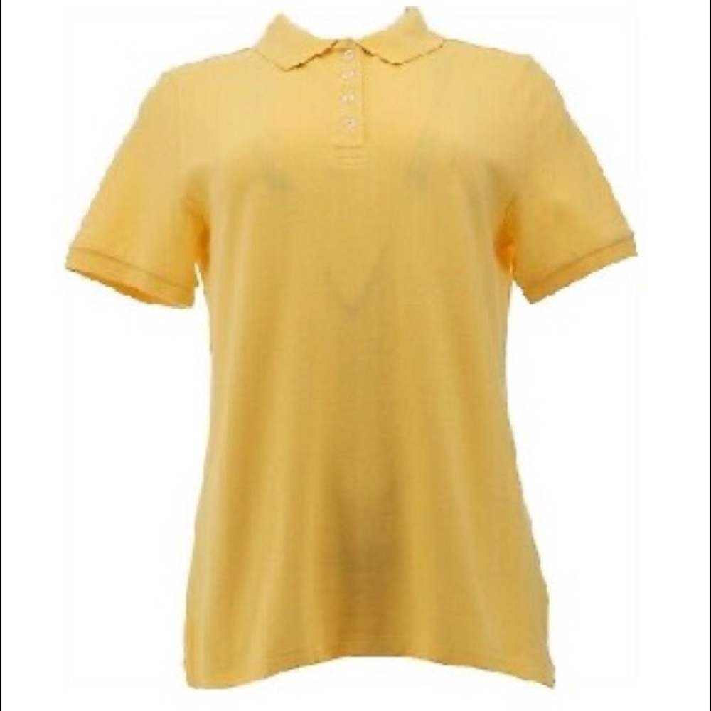 Lands’ End School Uniform Women's Plus Size Banded Short Sleeve Mesh Polo